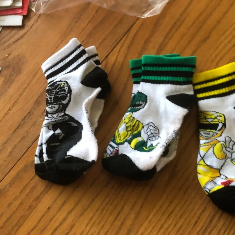 Kids Power Ranger Themed Ankle Socks - Multicolor (6 Pairs)